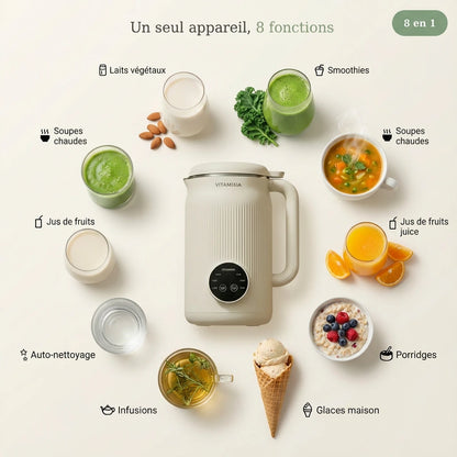 VitaMixia: 8-in-1 Multifunction, Make Plant-Based Milk, Juices & More