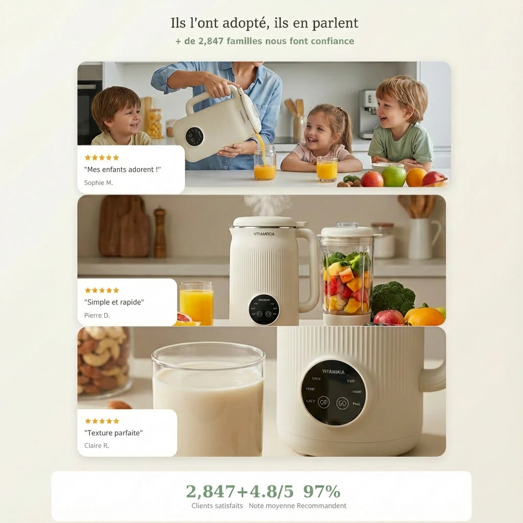 VitaMixia: 8-in-1 Multifunction, Make Plant-Based Milk, Juices & More