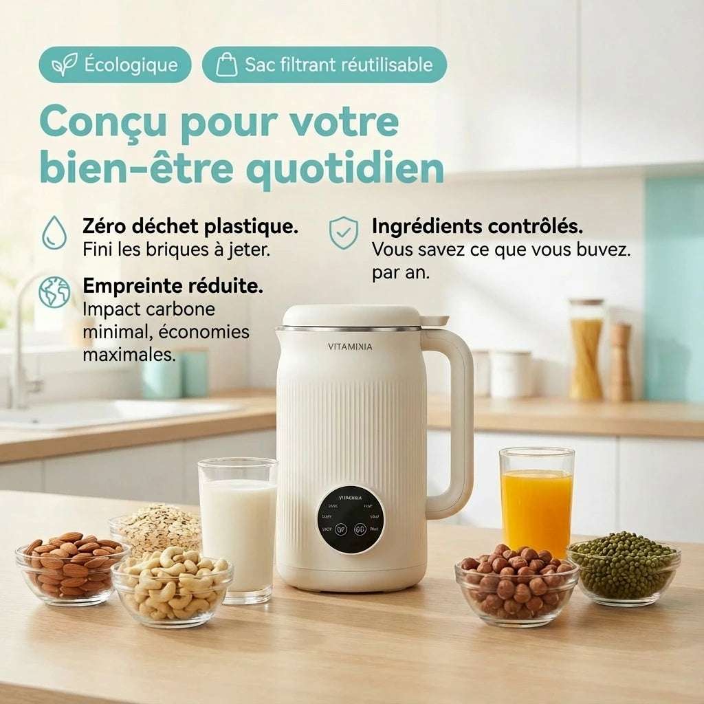 VitaMixia: 8-in-1 Multifunction, Make Plant-Based Milk, Juices & More