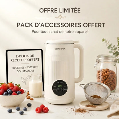 VitaMixia - 8-in-1 Multifunction for Preparing Plant-Based Milks, Juices & More
