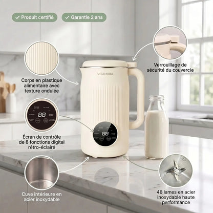 VitaMixia - 8-in-1 Multifunction for Preparing Plant-Based Milks, Juices & More