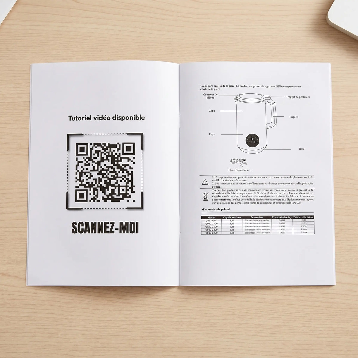 User guide and video in French