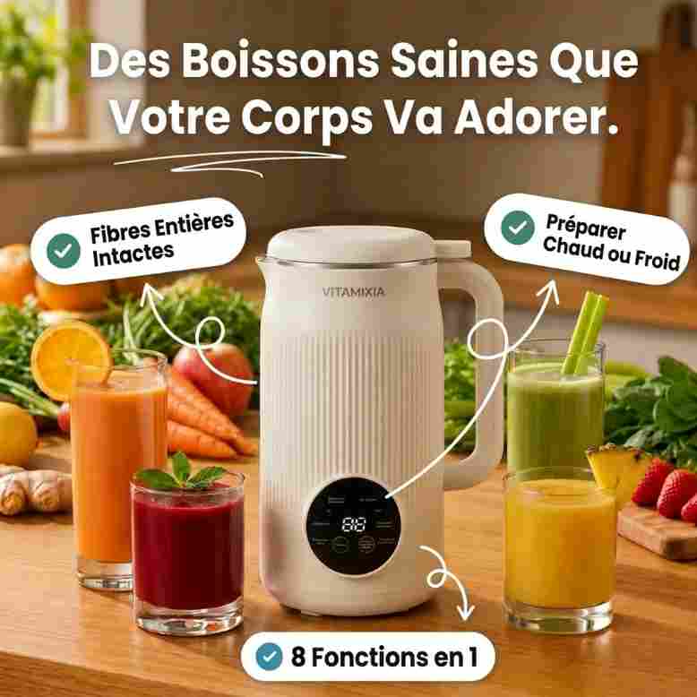 Vitamixia: The 8-in-1 Device That Keeps 100% of Your Fiber (And Cleans Itself)